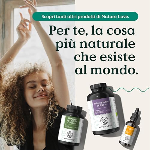 Nature Love® Vitamina C Tamponata - Ad Alto Dosaggio Con 1.000 Mg Di Vitamina C Per Dose Giornaliera - 365 Capsule - Ph Neutro E Altamente Digeribile - Vegana - 6