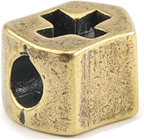 Cuentas de herramientas de calavera de latón para exteriores, tornillo de mariposa, bala, calabaza, lámpara de aceite, escudo de araña, patrón de