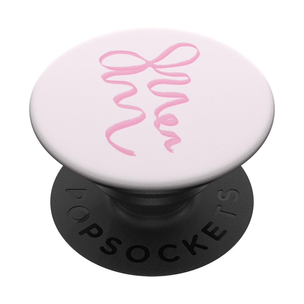 PopSocket Klebgriff – Rosa Schleifen-Muster, Austauschbar, Für Handy-Hüllen