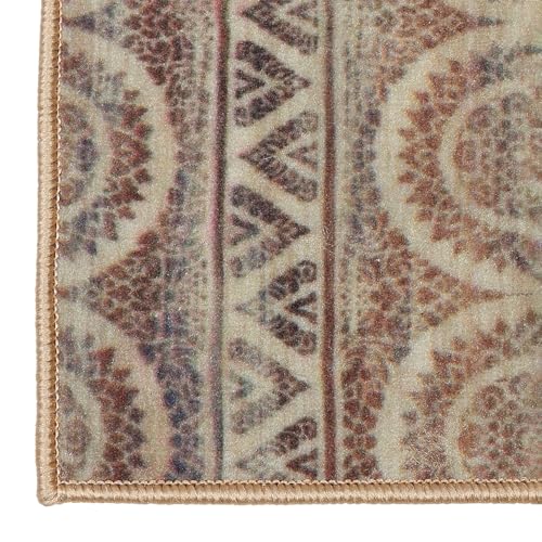 Image of HUES & SHADES Coir Door Mat for Outdoor Entrance - [37 x 57 cm] | Natural Coconut Fiber Brush Mat for Shoes Cleaning, Heavy Duty Non-Slip Doormat for Front Porch, Patio, Entryway (Retro Burst)