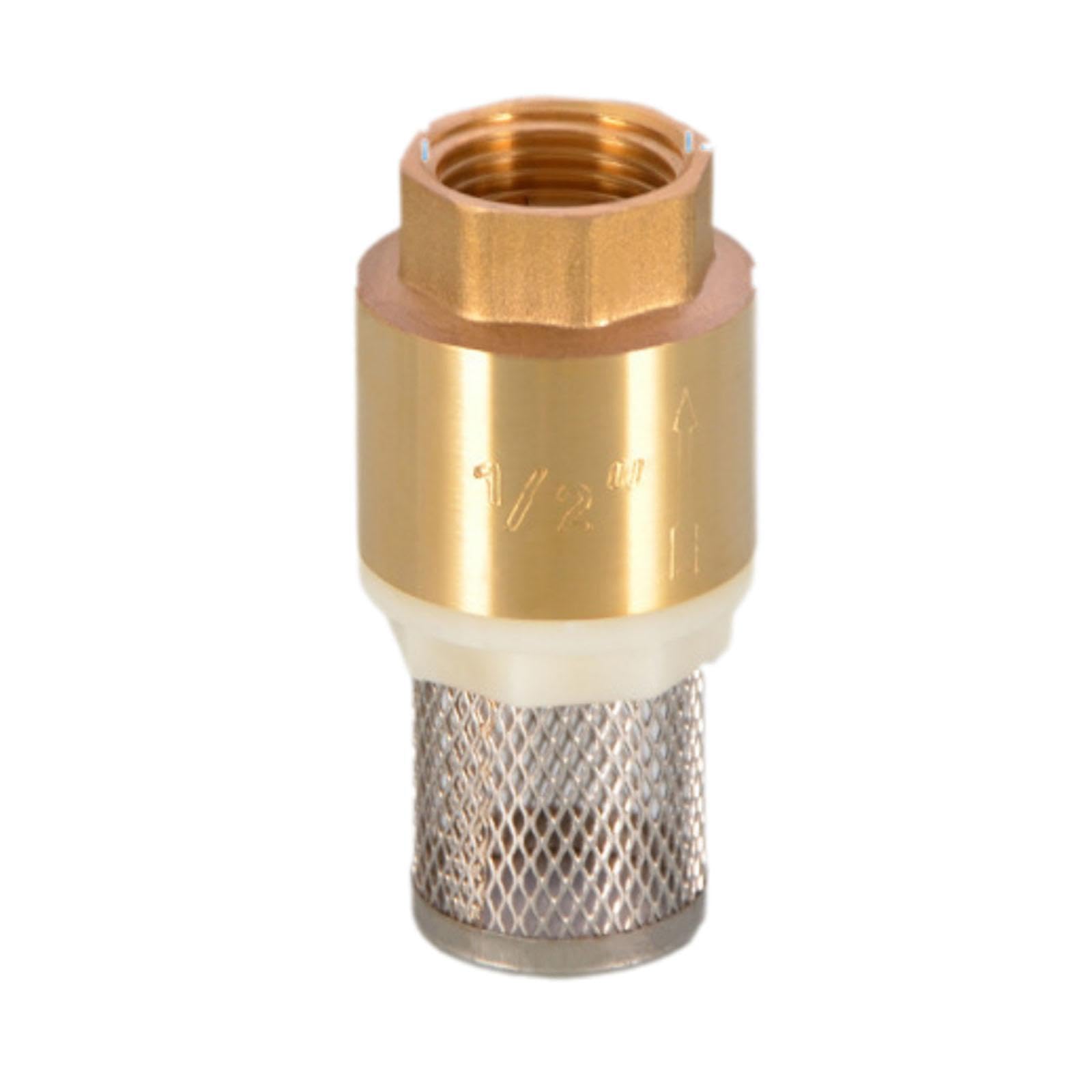Twisaxc Women's Golden Reliable Pump Function Brass Check Valve Prevents Backflow Maintains Suitable For Ponds Wells Offers Versatility For Different Applications. Check, Dn15 With Mesh