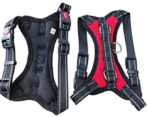 Dog-Harness-Saddle-Style-Pet-Strap-Grip-Vest-with-Adjustable-Soft-Padded-Vest-and-Easy-Control-Handle-for-Small-Medium-and-Large-Dogs-RedXL
