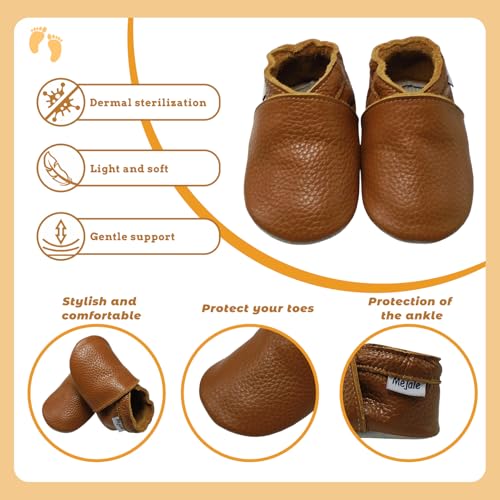 Mejale Baby Infant Toddler Shoes Slip-on Soft Sole Leather Moccasins Pre-Walkers4