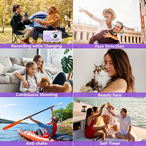 Cámara Digital 1080P 44MP con Tarjeta Micro 32G Morado - Fernando Cortés Cámara Digital 1080P 44MP con Tarjeta Micro 32G Morado - Fernando Cortés