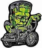 Frankenstein Frankies Sled Embroidered Patch - 4 X 3 Inch Iron on or Sew on C539