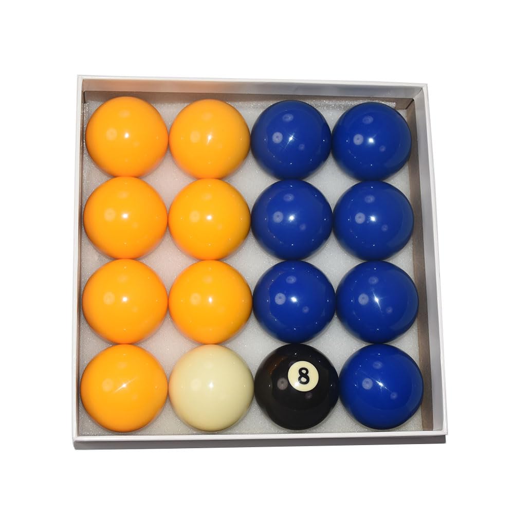 East Eagle Billiard/Pool Balls, Complete 16 Balls Set (Blue&Yellow)