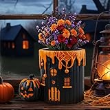 U WONDERFUL Halloween Pumpkin Plant Pots - Unique Planters Flower Pots with Drainage Hole, Funny Plant Pot for Indoor & Outdoor Plants, Cute Desk Room Home Decor