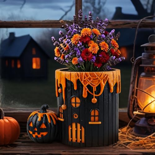 U WONDERFUL Halloween Pumpkin Plant Pots - Unique Planters Flower