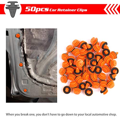 Image of OTUAYAUTO 50Pcs 80999-VE000 Door Panel Clips - Replacement for Nissan Infiniti Trim Panel Retainer Clips
