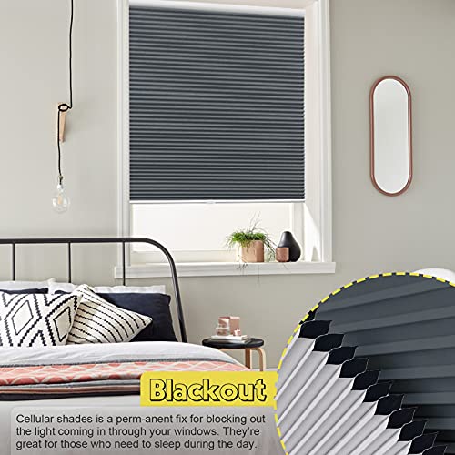 image for Keego Blackout Cordless Window Shades Blinds for Windows-Custom Cut to