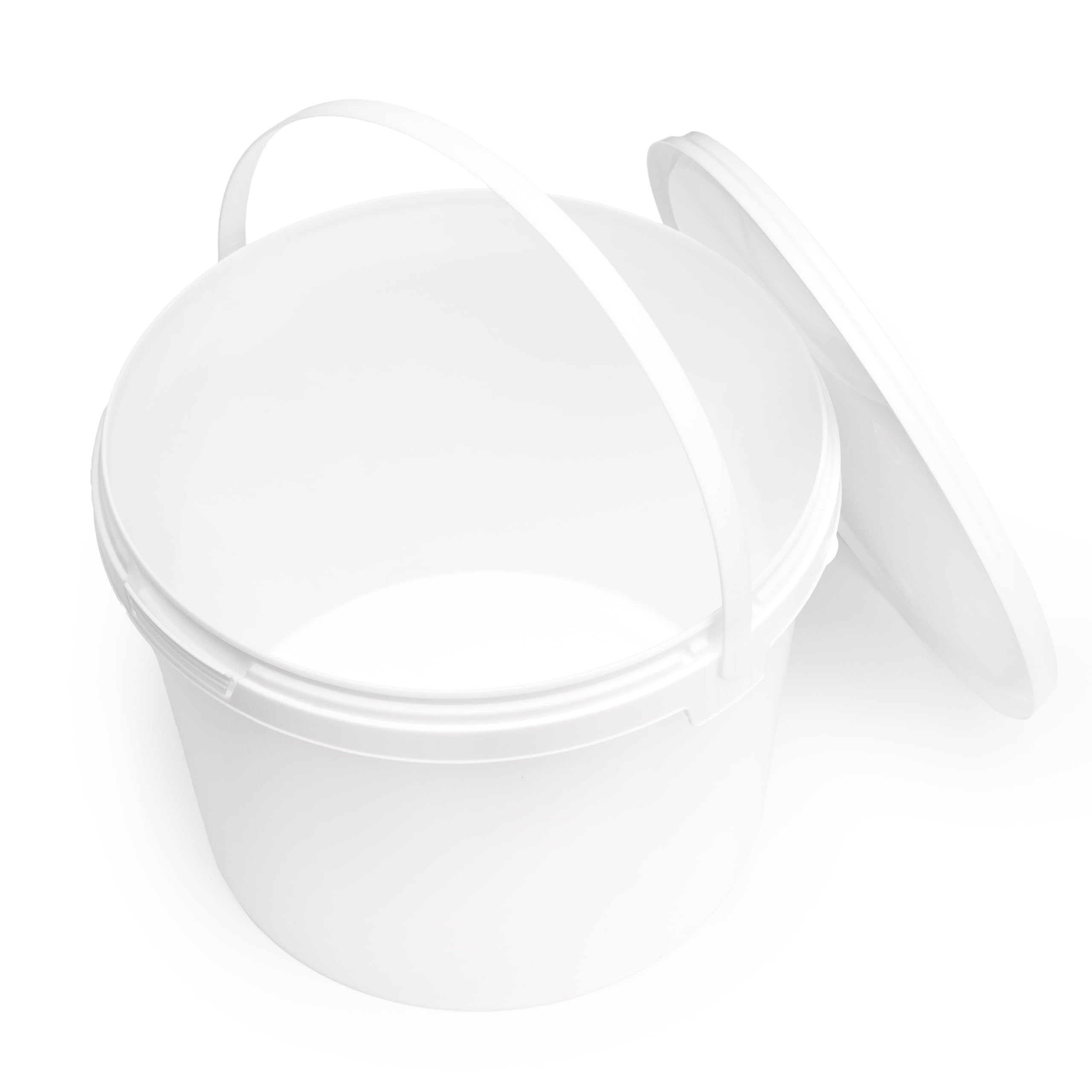 Garronda Cubos con Tapa 3L Pack de 50 para Alimentos GD-0113 Blanco | Cubo resistente con tapa para almacenar productos alimenticios y químicos; práctico para hogar, industria, taller y almacén