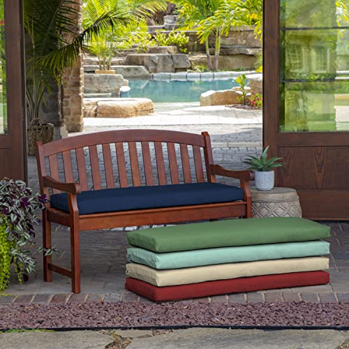 Image of Arden Outdoor Bench Cushion, 46 x 17, Rain-Proof, Fade Resistant Sapphire Blue Leala