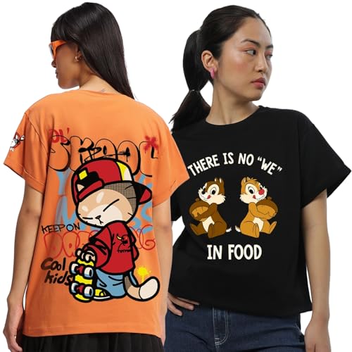 T-shirt coton femme manches courtes col rond lot de 2 hauts