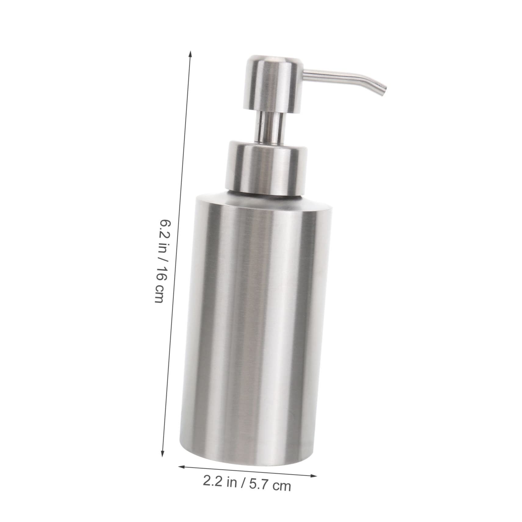 Unomor Modern Hand Wash Pump Stainless Steel Soap Dispenser Bottle 304 Stainless Steel Soap and Dispenser 220ml