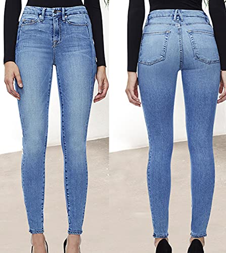 ebossy Women's Stylish Lace-Up Side Split Skinny Fit Stretch Ankle Jean Pants2