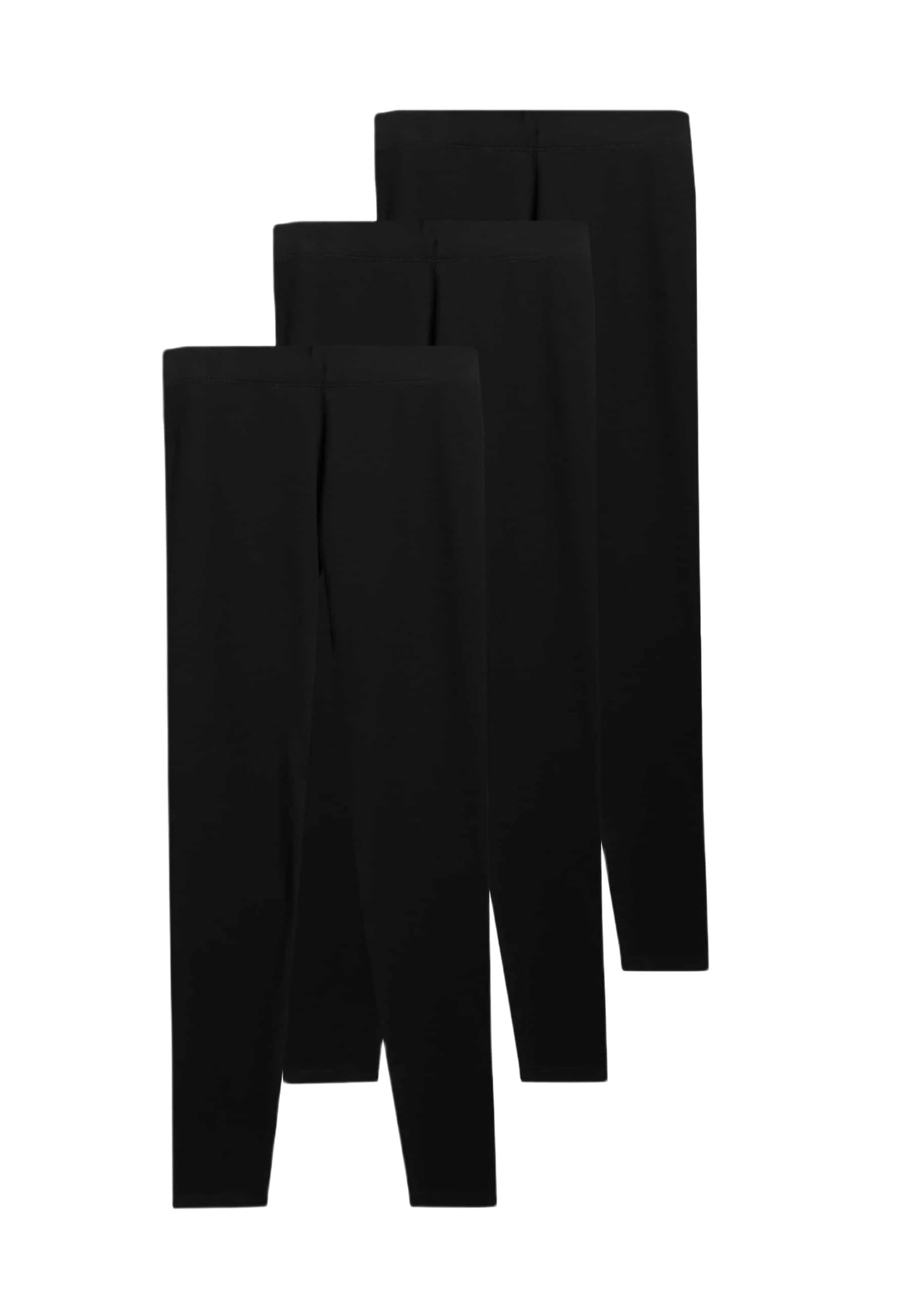 Marks & Spencer 3er-Pack Kinder Unifarbene Leggings – Baumwollreich – Unisex für Jungen & Mädchen – Regular Fit