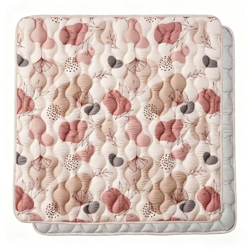Image of Bunnikins & Clover Baby Floor Play Mats, 71"x59" Thicken Soft Play Mat for Babies 6-12 Months, Foldable and Non Slip One-Piece Crawling Mat, Washable Foam Play Mat for Baby, Toddlers, Tummy Time