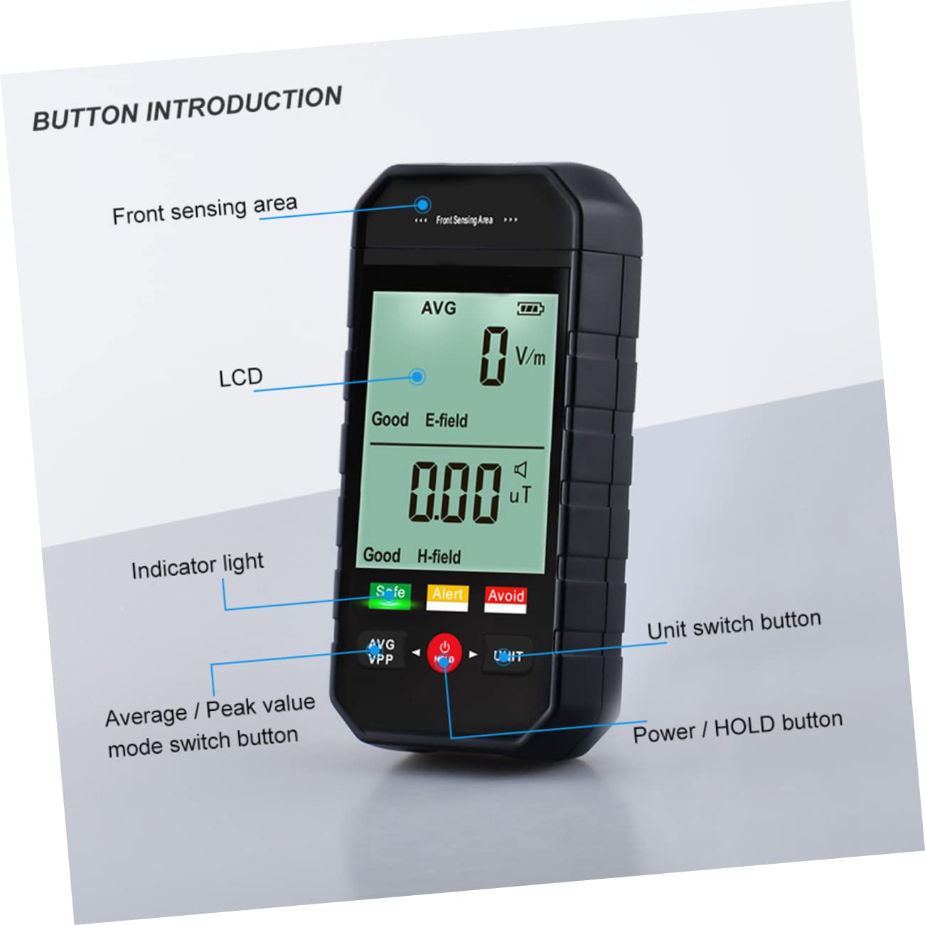 Measuring Device Digital Emf Meters Electricity Detector Tool Hunting Equipment Emf Reader Easy to Use