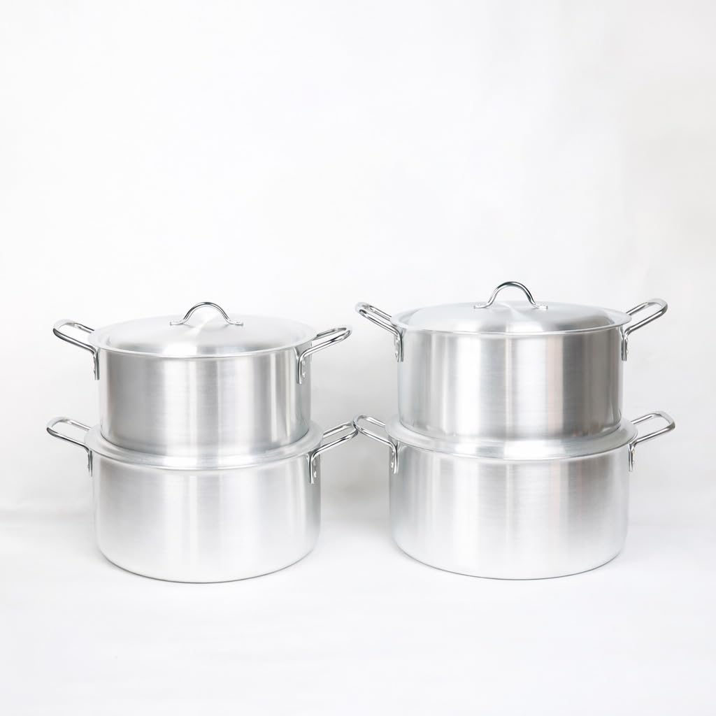 Extra Large Aluminum Cookware Deep Stockpot Soup Pot Saucepan Cooking Pan Stew Catering Heavy Duty Non Toxic