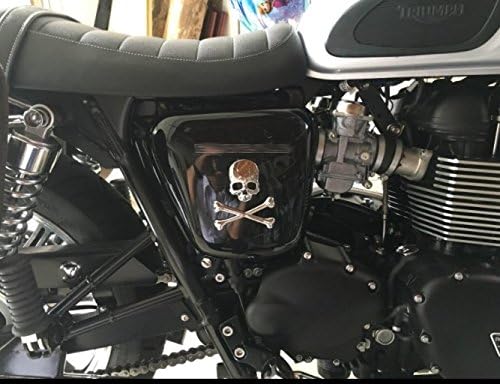 T Tocas Skull Crossbone Pirate Car 3D Emblem Chrome Metal Badge Sticker Decal