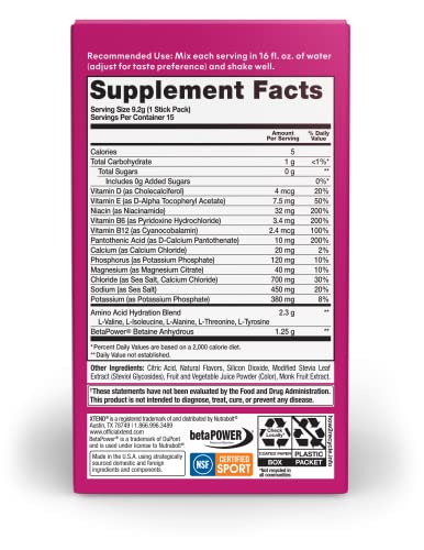 Xtend Healthy Hydration | Superior Hydration Powder Packets | Electrolyte Drink Mix | 3 Essential Amino Acids | Nsf Certified For Sport | 15 Sticks, Raspberry Lemonade #TOP1