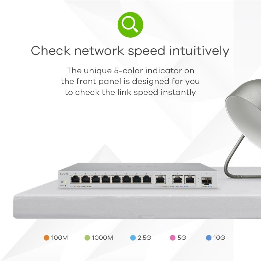 Zyxel 12-Port Web-Managed Multi-Gigabit Switch | 3X 10G and 1x 10G SFP+ [XGS1250-12]