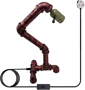 Vintage Industriale Stile Steampunk Tubo Illuminazione Da Lampade Tavolo Pendant