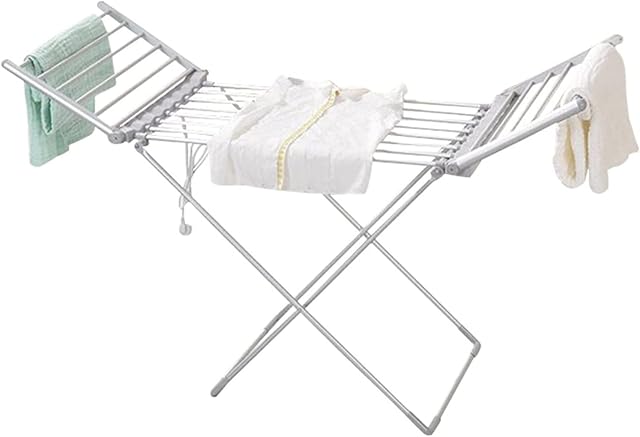 Asenmao 18 Bars Winged Electric Heated Drying Rack Clothes Airer 230W Folding Energy-Efficient Laundry Drying Rack For Easy Storage Dry Saves Energy