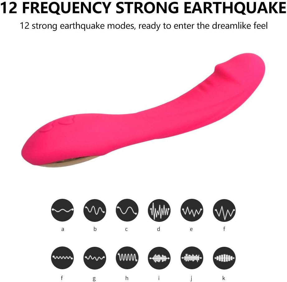 G-spot Vibrator, Female Silicone Vibrator Dildo, 12-Frequency Vibrating Masturbation Erotic USB Rechargeable Sex Toys, Vaginal Stimulator for Women and Beginners, Couple Erotic Toys