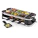 Klarstein Tenderloin 100 Raclette - Parrilla de Mesa, Barbacoa-Party, 1200W, 8 Comensales,...