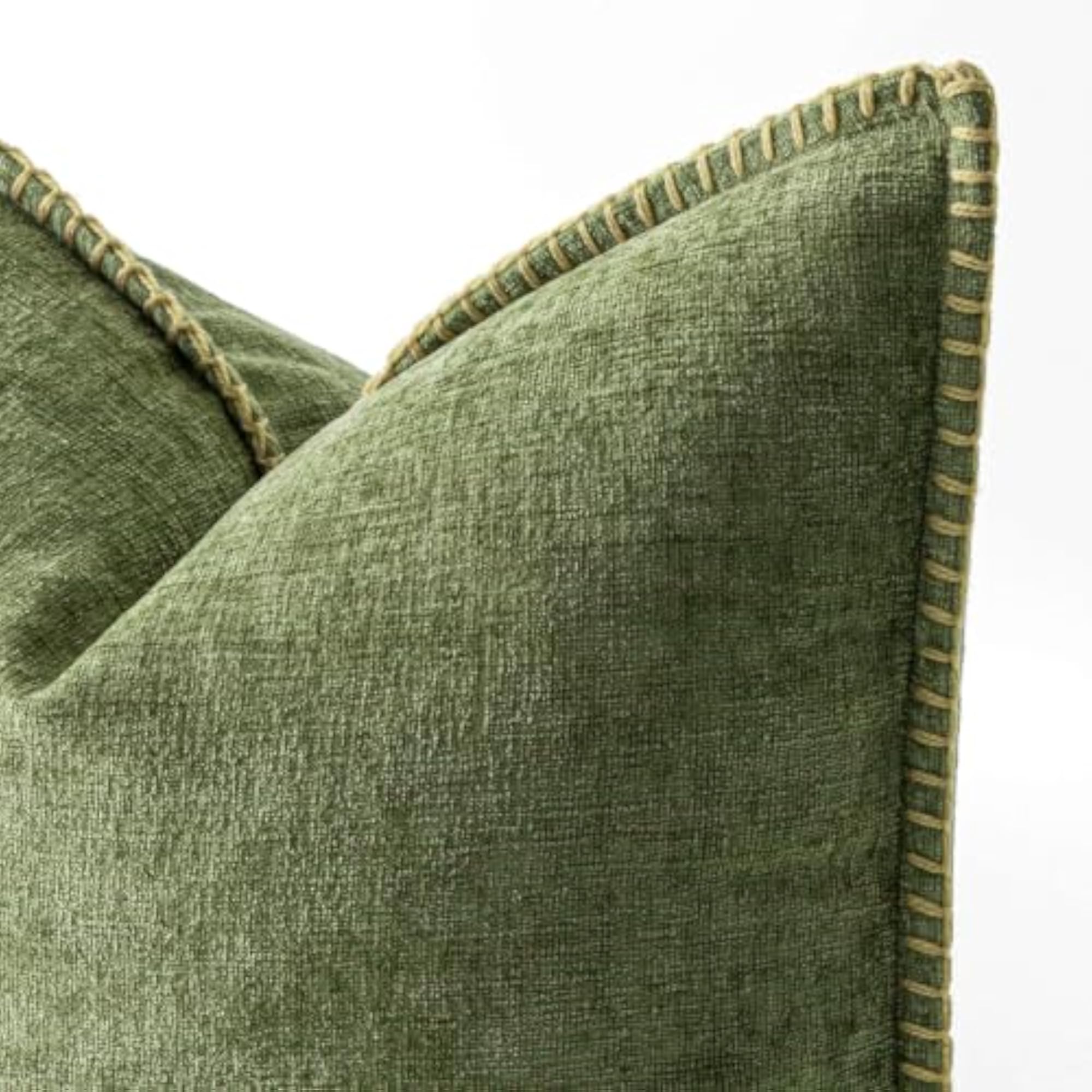 Decorative Couch Throw Pillow Covers, Sage Green 2 Pack