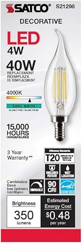 Miniatura 4 de Satco S21298 4CA10LED940CL120VE12-paquete de 6