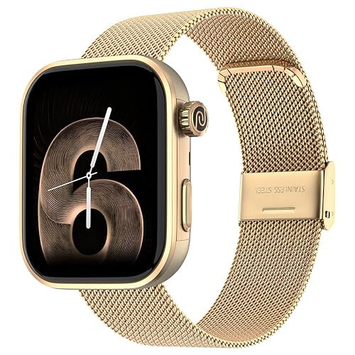 Image of Noise Pro 6 Smart Watch:Intelligent AI, Endless AI Watch Faces, AI Companion, 1.85 inch AMOLED, EN2 Processor, Nebula UI 2.0, Emergency SOS, Compatible with iOS & Android(Champange Link), Brown