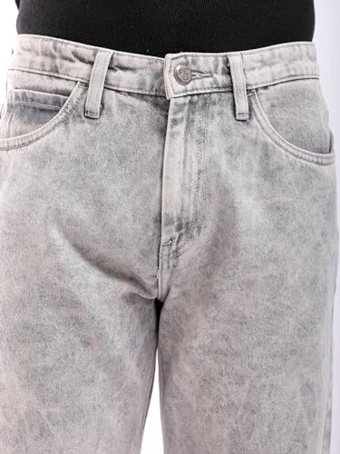 Image of The Indian Garage Co Men Vintage Straight Fit Solid Mid-Rise Jeans