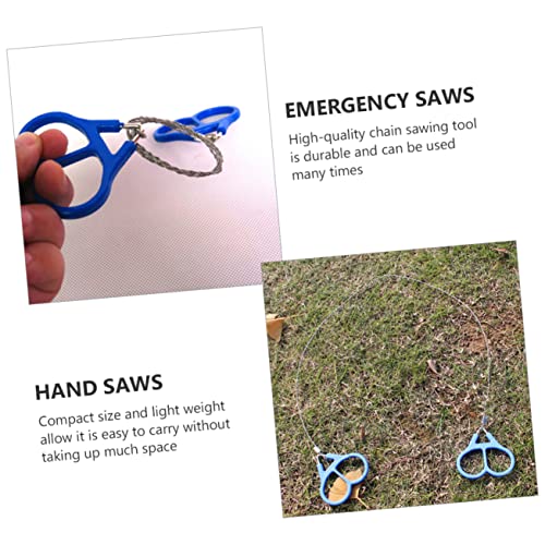 Besportble 2Pcs Chain Saw Outdoor Electrical Cord Outdoor Survival Gear Outdoor Wire Mini Cable Outdoor Hiking Fretsaw Wire Pocket Chain Saws Manual Saws Hand Saws Steel Wire Stainless Steel #TOP1