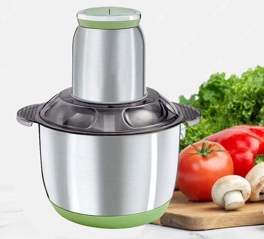 Electric Chopper - Multifunctional Stainless Steel Electric Meat Grinders With Bowl Heavy 220W Motor - 2 Speed Modes For Kitchen Food Chopper, Meat, Vegetables, Fruit & Nuts Blender (2 Liter)-image-47