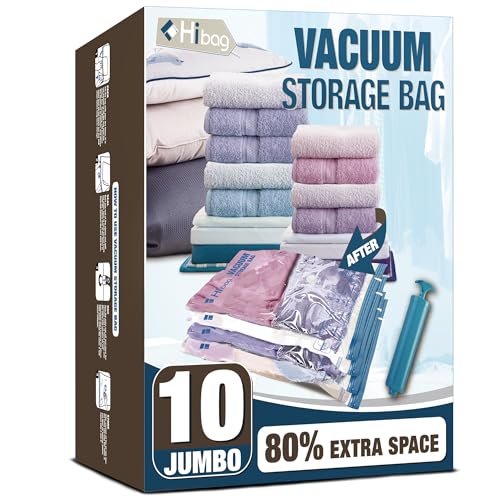 HIBAG Vacuum Storage Bags (10 Jumbo)