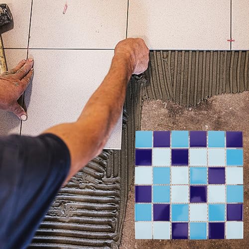 Azulejo para piscina y cocina BETOOKY, mosaico azul para revestir superficies lisas 5