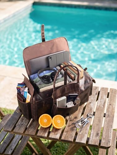 28 Inch Full Grain Leather Duffle