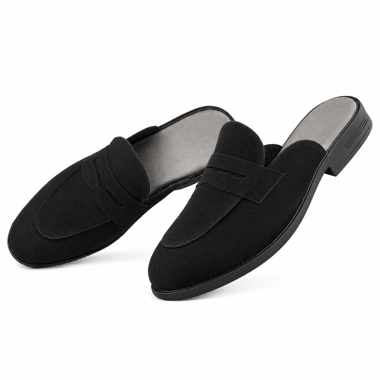 bxxy Men's Open Back Suede Mules & Slip On Penny Loafers with Anti-Skid TPR Sole for Everyday & Casual Wear.-picture-51