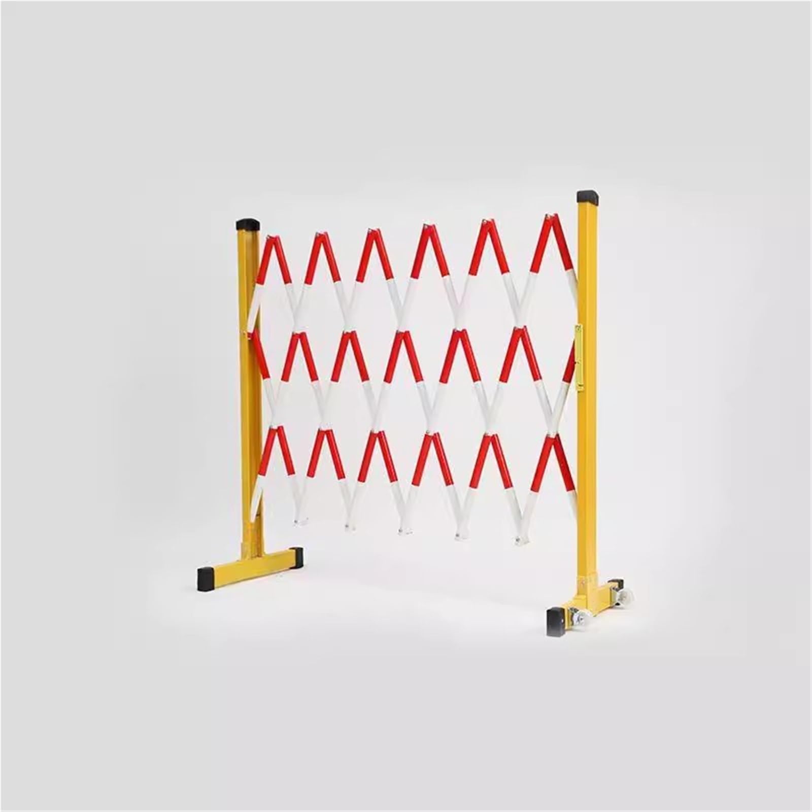 Genérico Valla de Seguridad retráctil para Obras - Barrera de Control de multitudes Extensible roja y Blanca con polea para Carreteras, escuelas y centros comerciales - Barricada de tráfico portátil
