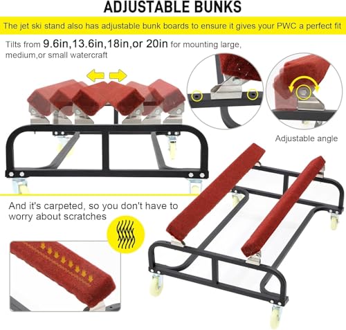 image for Doniks Watercraft PWC Dolly,Jet ski Dolly tolerable 1300 LBS Capacity 