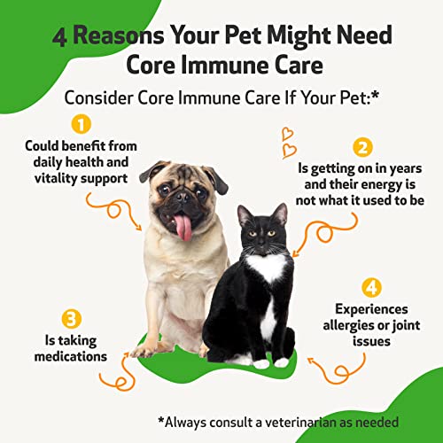 Pet Wellbeing - Core Immune Care For Dogs And Cats - Daily Antioxidant Support For Pets Of All Ages - 105G (3.7Oz) #TOP1