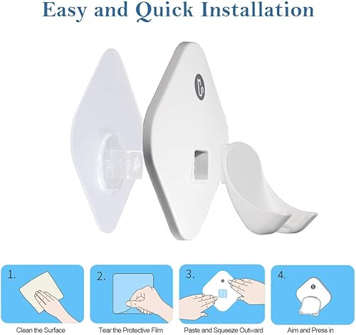 Miniatura 6 de Soporte de maquinilla de afeitar para pared de ducha, gancho de ducha para maquinilla de afeitar, soporte autoadhesivo para maquinilla de afeitar