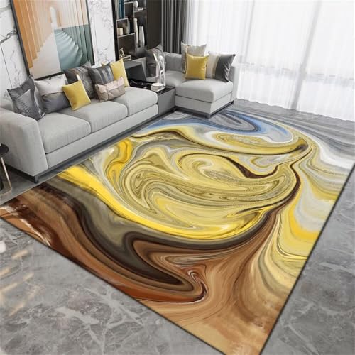 Tapis lavable et confortable 50x80cm à motif tourbillon abstrait