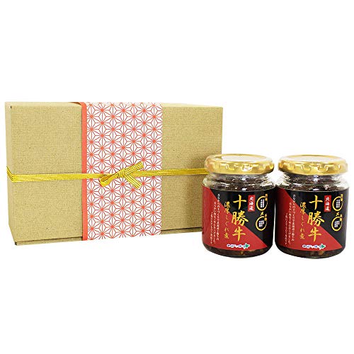 ギフト 御礼 御祝 佃煮 ご飯のお供 北海道産 十勝 牛しぐれ煮 牛肉 90g×2瓶 和柄赤 北国からの贈り物