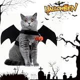 Katzen Halloween kostüm Hund Fledermaus flügel,Fledermausflügel Hund,Halloween Fledermauses Hundekostüm,Einstellbar Hunds Fledermauses Flügel,Cosplay Dekoration Halloweenes Haustier Kostüm