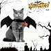 Katzen Halloween kostüm Hund Fledermaus flügel,Fledermausflügel Hund,Halloween Fledermauses Hundekostüm,Einstellbar Hunds Fledermauses Flügel,Cosplay Dekoration Halloweenes Haustier Kostüm