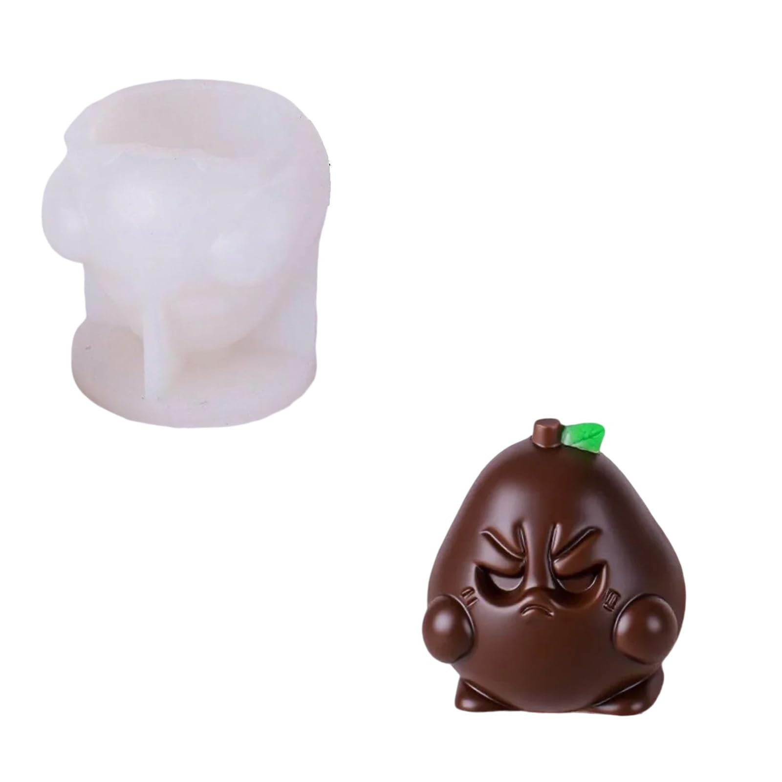 TFAOYS Dishwasher Safe Pear Dessert Jelly Puddings Maker Flexible Baking Essential for Mousses Cake Party Treat Pear Silicone