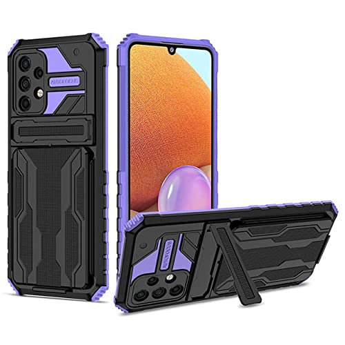 Coque de téléphone porte-cartes avec housse antichoc violette